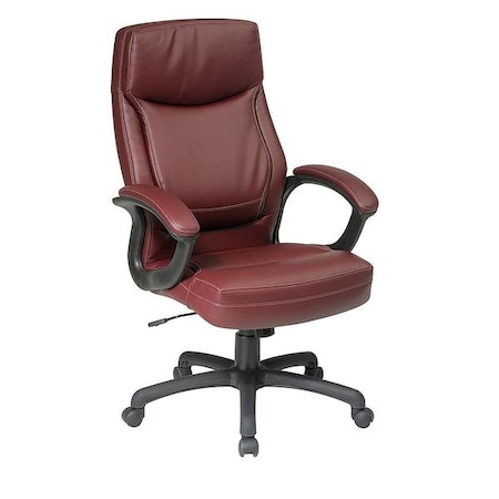 Office Chair, 46 3/4 in H, Burgundy MPN:EC6583-EC4