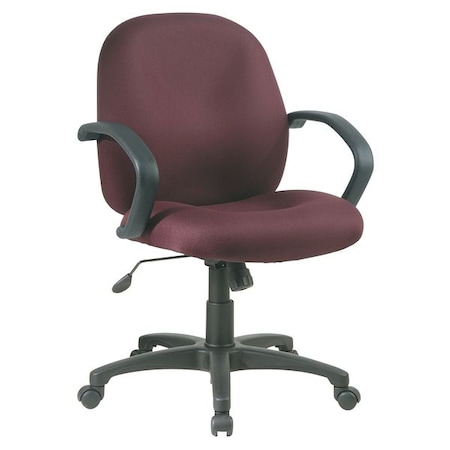 Exec Chair, Fabric, Burgundy, 19-23