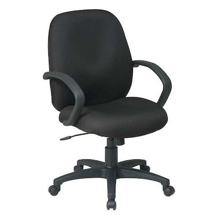Exec Chair, Fabric, Black, 19-23