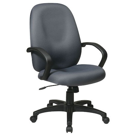 Exec Chair, Fabric, Gray, 19-23