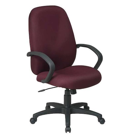 Exec Chair, Fabric, Burgundy, 19-23