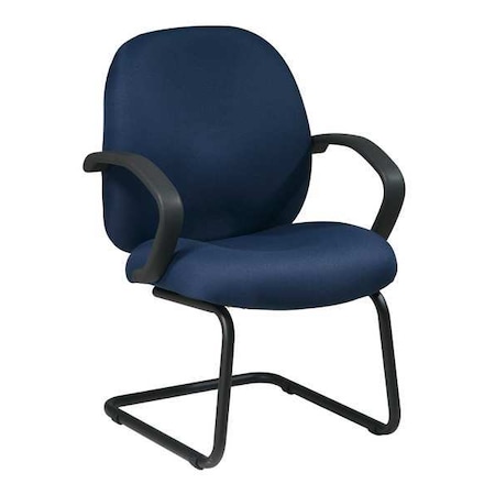 Work Smart Guest Chair, Navy Blue Seat, Navy Blue Back, 23