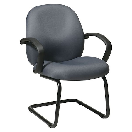 Work Smart Guest Chair, Gray Seat, Gray Back, 23