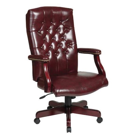 Executive Chair, Vinyl, Brown, 17