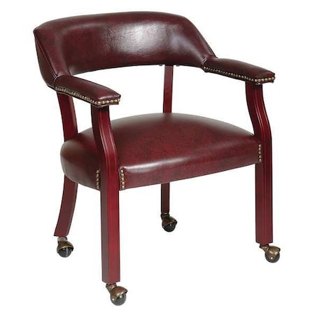 Collection: Traditional Traditional Guest Chair, Ox Blood Seat, Ox Blood Back, 24 1/2