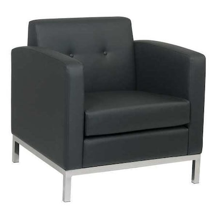 Collection: Wall Street Arm Chair, Black Seat, Black Back, 30 1/2