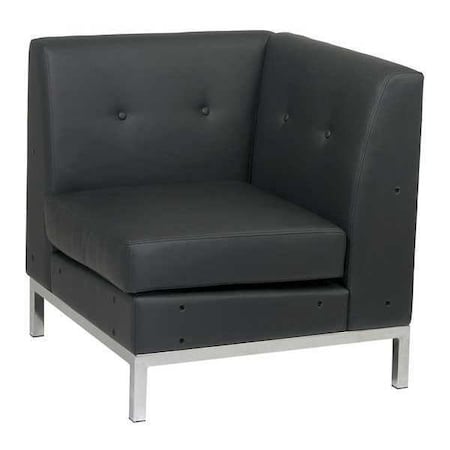 Collection: Wall Street Corner Chair, Black Seat, Black Back, 28