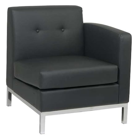 Collection: Wall Street Arm Chair, Black Seat, Black Back, 27