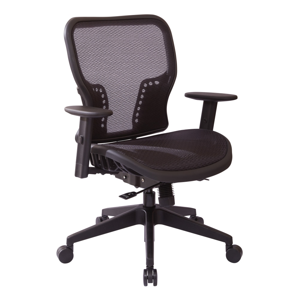 Office Star Space Seating Air Grid Executive Mid-Back Chair, Black MPN:2160SL