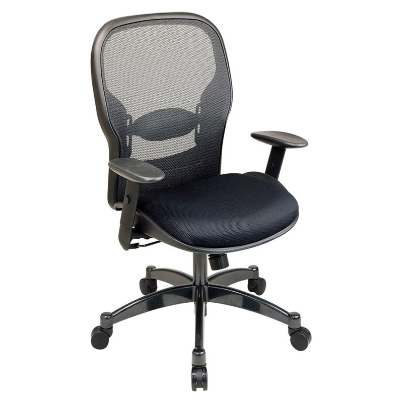Office Star Professional Matrex Mesh Chair, 46 1/4inH x 27 1/4inW x 25 3/4inD, Black/Gunmetal MPN:2300