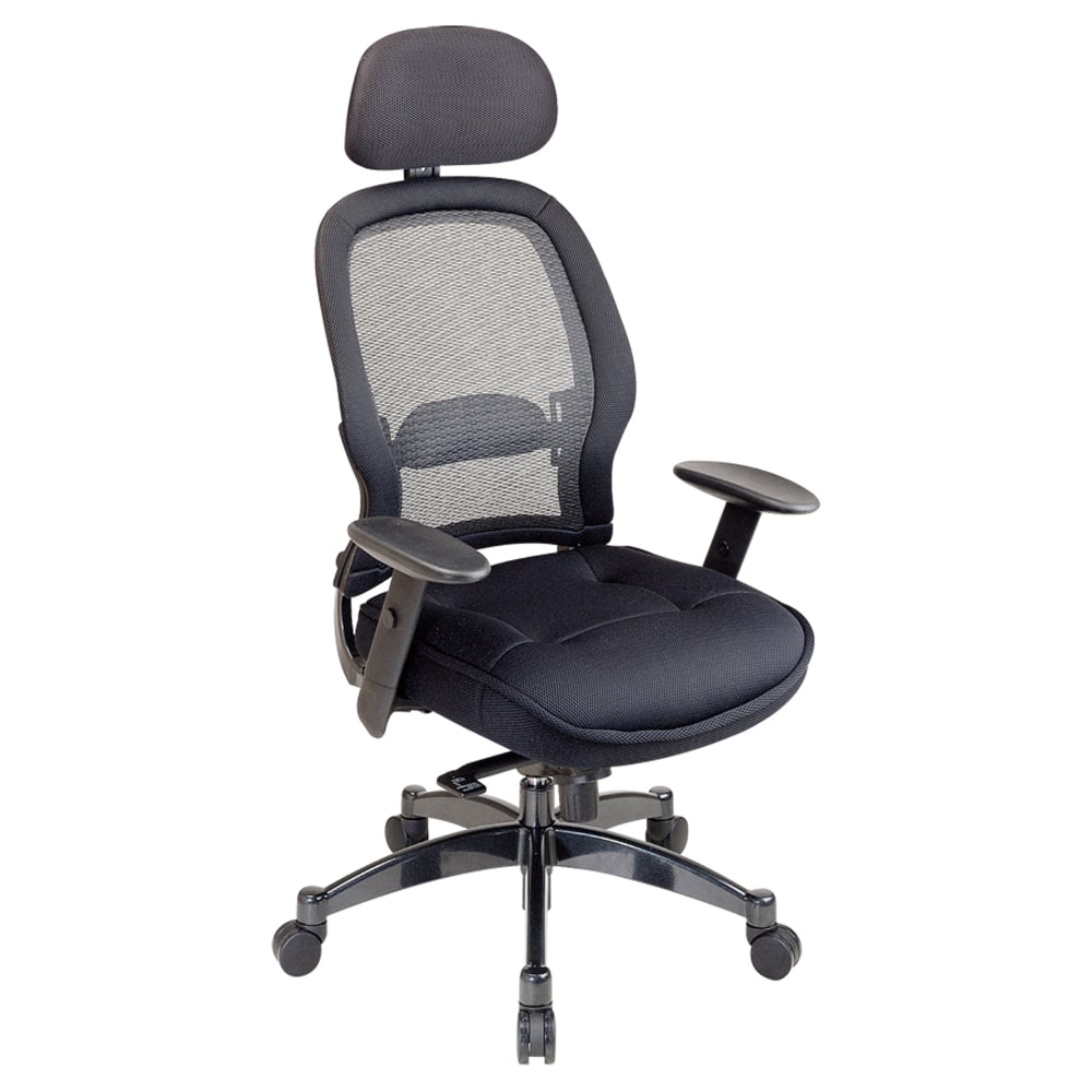 Office Star Professional Deluxe Matrex Mesh Chair, 55inH x 27inW x 27inD, Black/Gunmetal MPN:25004