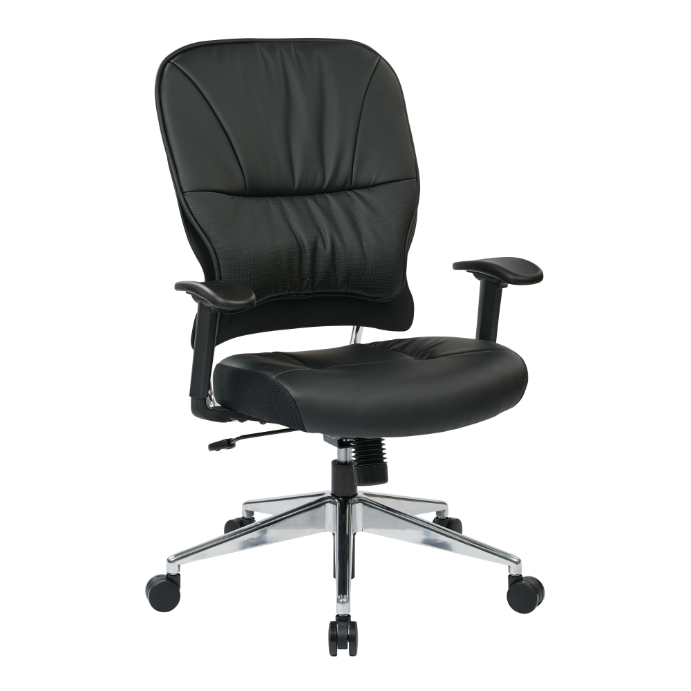 Office Star Space Seating 32 Series Ergonomic Eco Leather Mid-Back Managers Chair, Black MPN:32-E33P918P