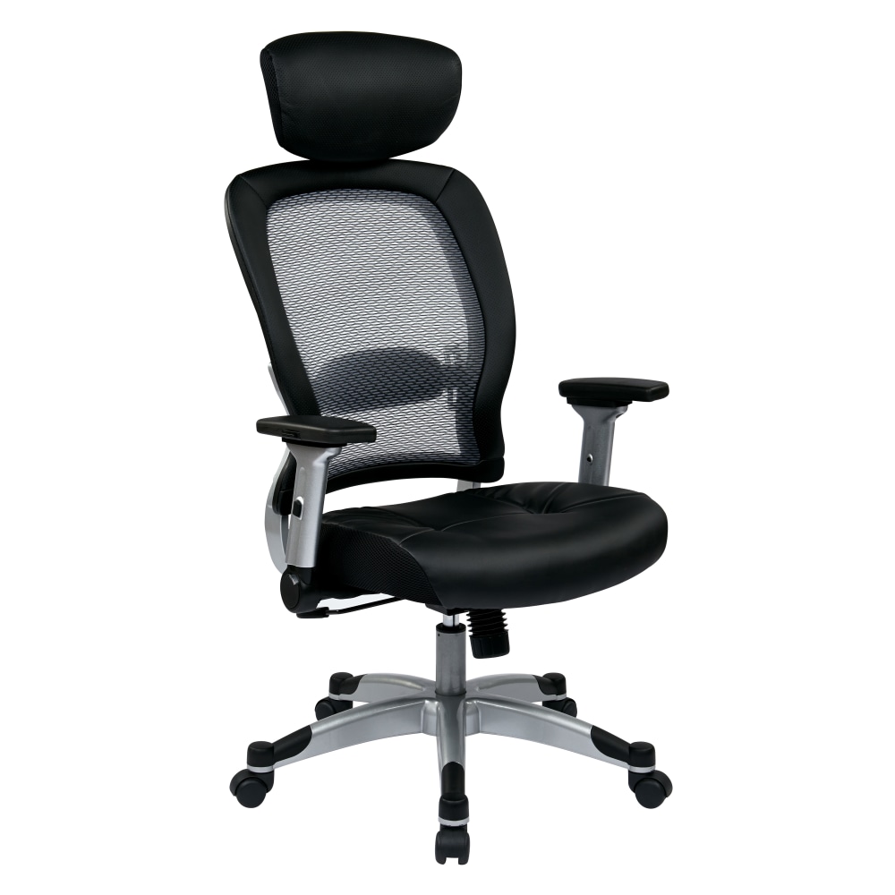 Office Star SPACE Seating Professional Ergonomic Light Air Grid High-Back Chair, Black/Platinum MPN:327-E36C61F6HL