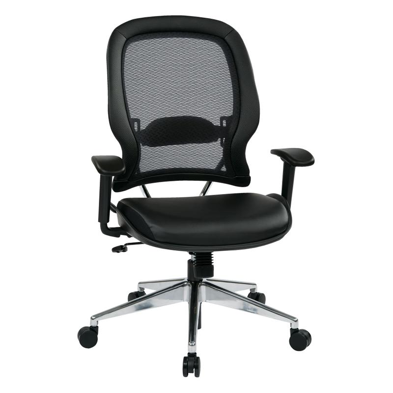 Office Star Space Seating Ergonomic Mesh High-Back Chair, Black/Silver MPN:335-E37P918P