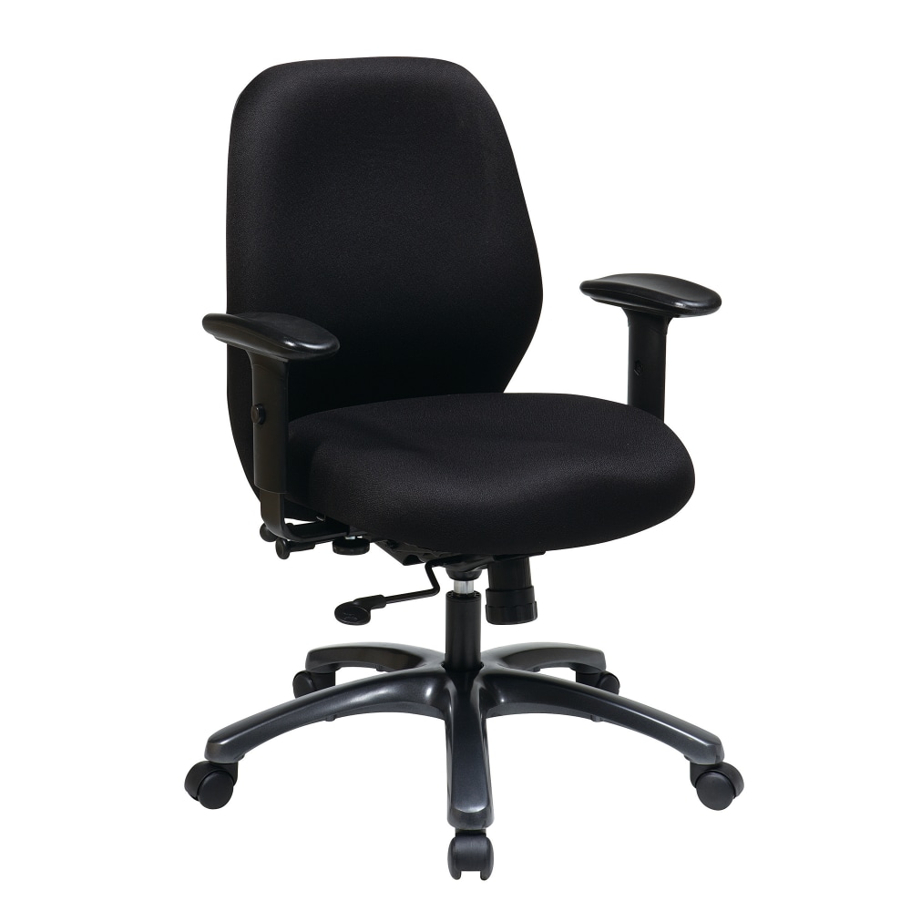 Office Star ProLine II Adjustable Ergonomic Fabric Executive Chair, Black MPN:54666-231
