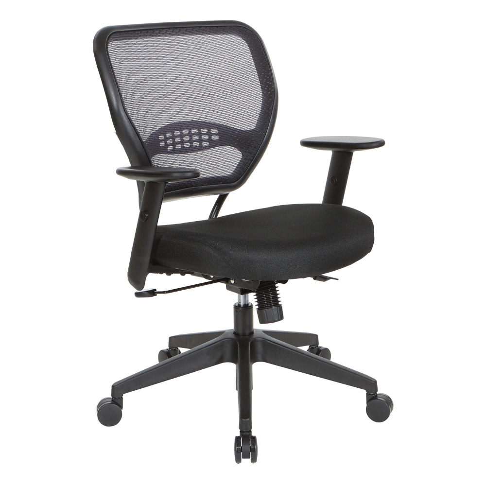 Office Star Space Seating 55 Series Ergonomic Air Grid Mesh Mid-Back Office Chair, Black MPN:55247SM-231