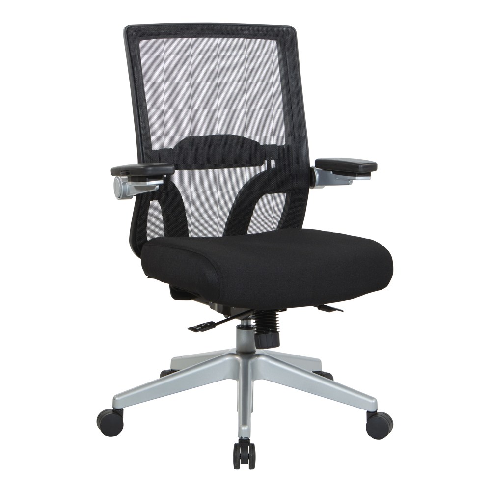 Office Star Space Seating 867 Series Ergonomic Mesh Mid-Back Managers Chair, Black/Silver MPN:867-B36N64R
