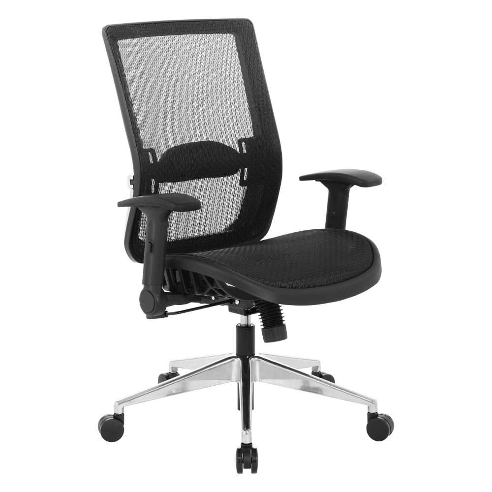 Office Star Space Seating 867A Series Ergonomic Matrix Mesh Mid-Back Chair, Black MPN:867A-11P91F2