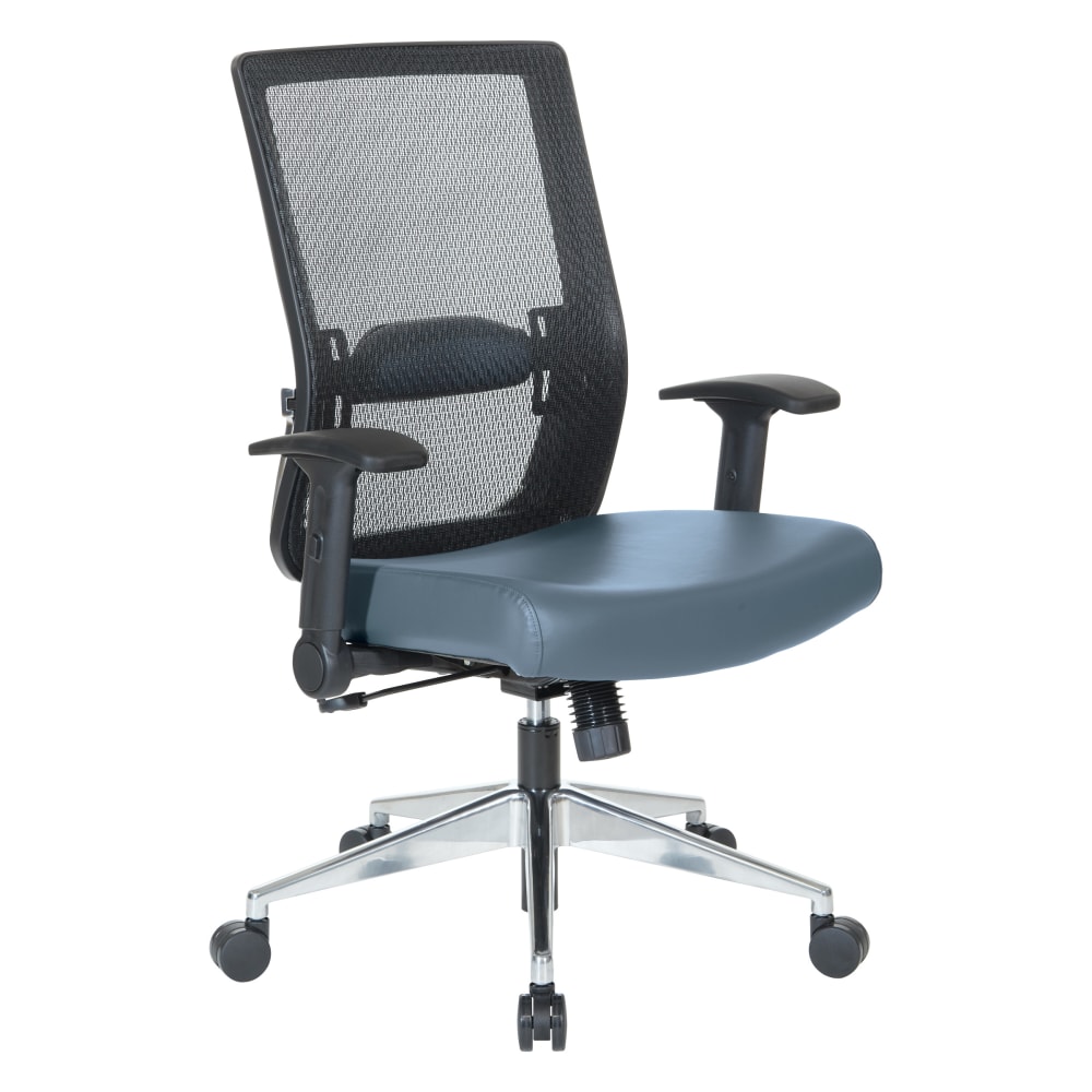 Office Star Space Seating 867A Series Ergonomic Matrix Mid-Back Chair, Blue/Black MPN:867A-1P91F2-R105