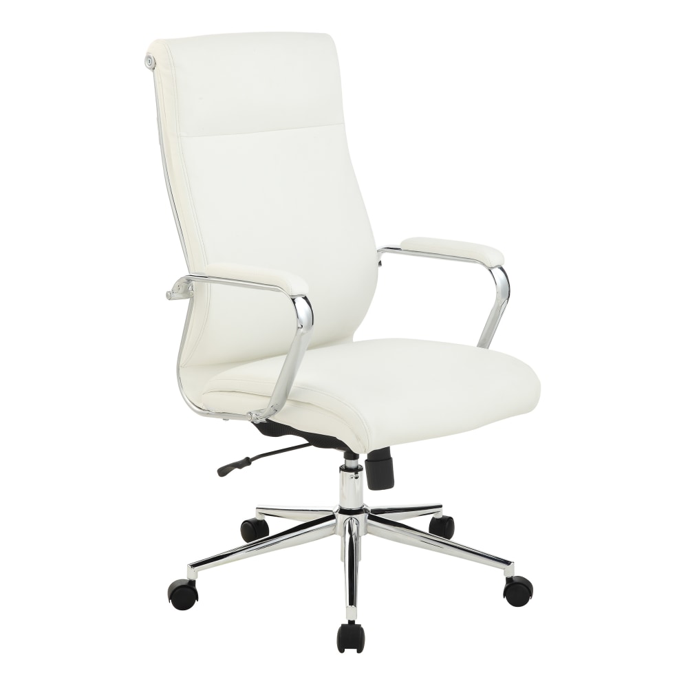 Office Star Dillon Ergonomic Antimicrobial Fabric High-Back Managers Office Chair, Snow MPN:920350C-R101