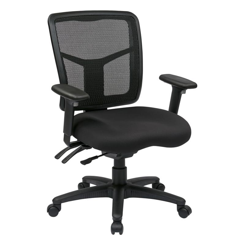 Office Star ProGrid Mid-Back Managers Chair, Coal MPN:92343-30