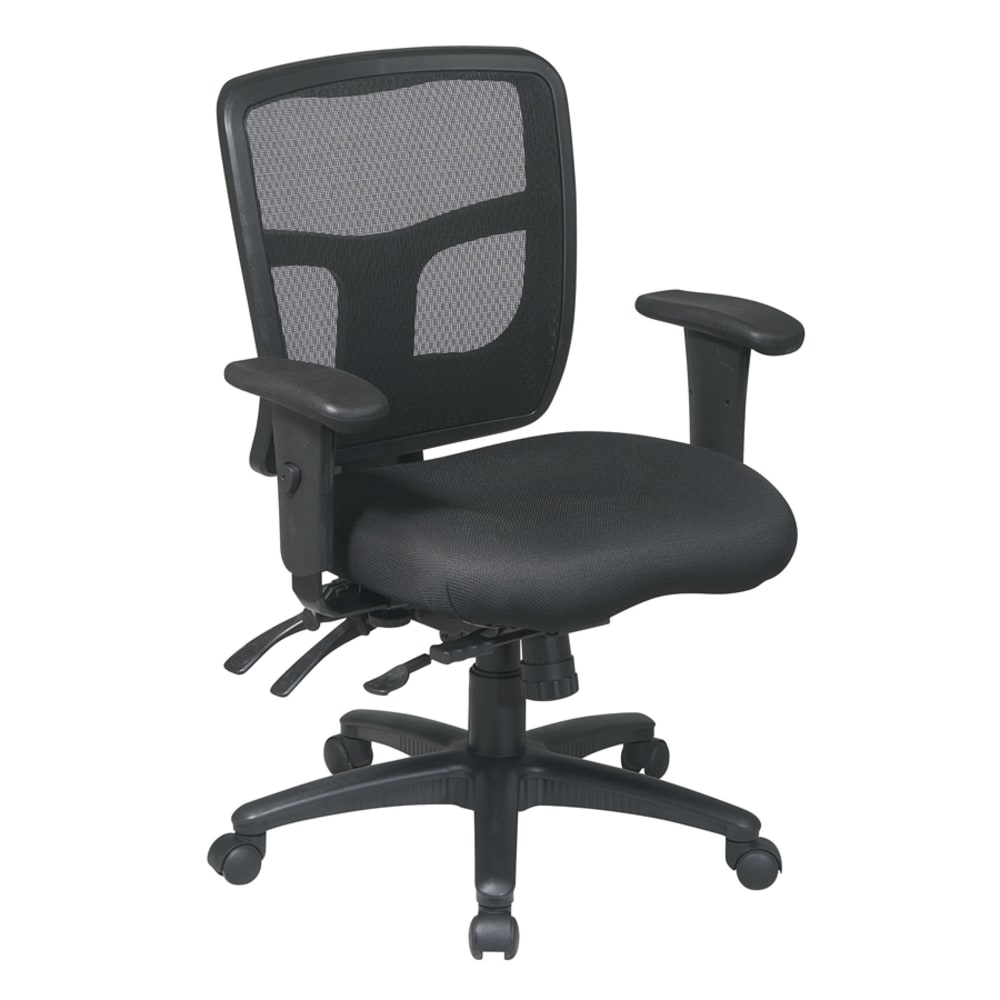 Office Star ProGrid Mid-Back Mesh Adjustable Chair, Black MPN:92893-30