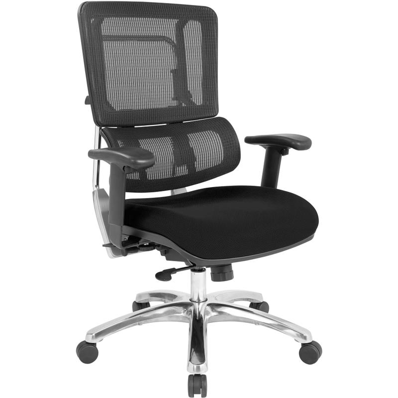 Office Star 99662C Pro Vertical Ergonomic High-Back Mesh Office Chair, Black MPN:99662C-3M