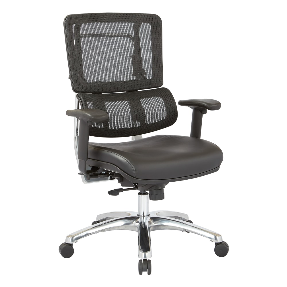 Office Star Pro Line II Pro X996 Vertical Mesh High Back Chair, Black/Dillon Black/Shiny Black MPN:99662C-R107