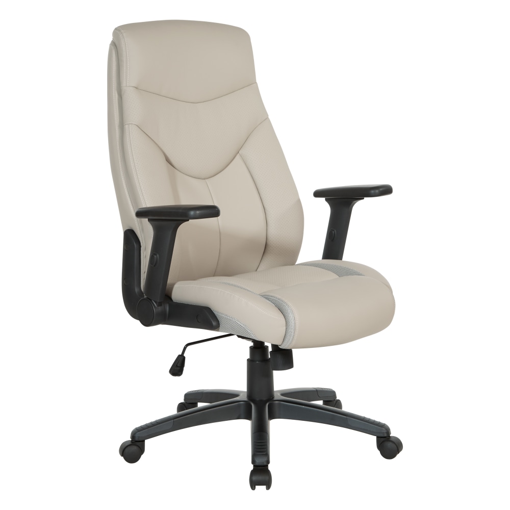Office Star Ergonomic Leather High-Back Executive Office Chair, Taupe MPN:EC90200-EC21