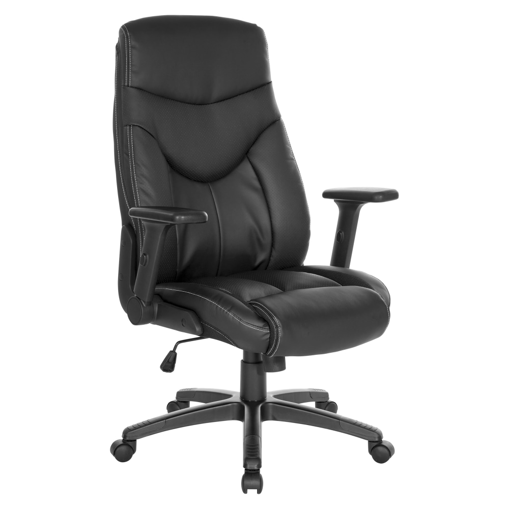 Office Star Ergonomic Leather High-Back Executive Office Chair, Black MPN:EC90200-EC3