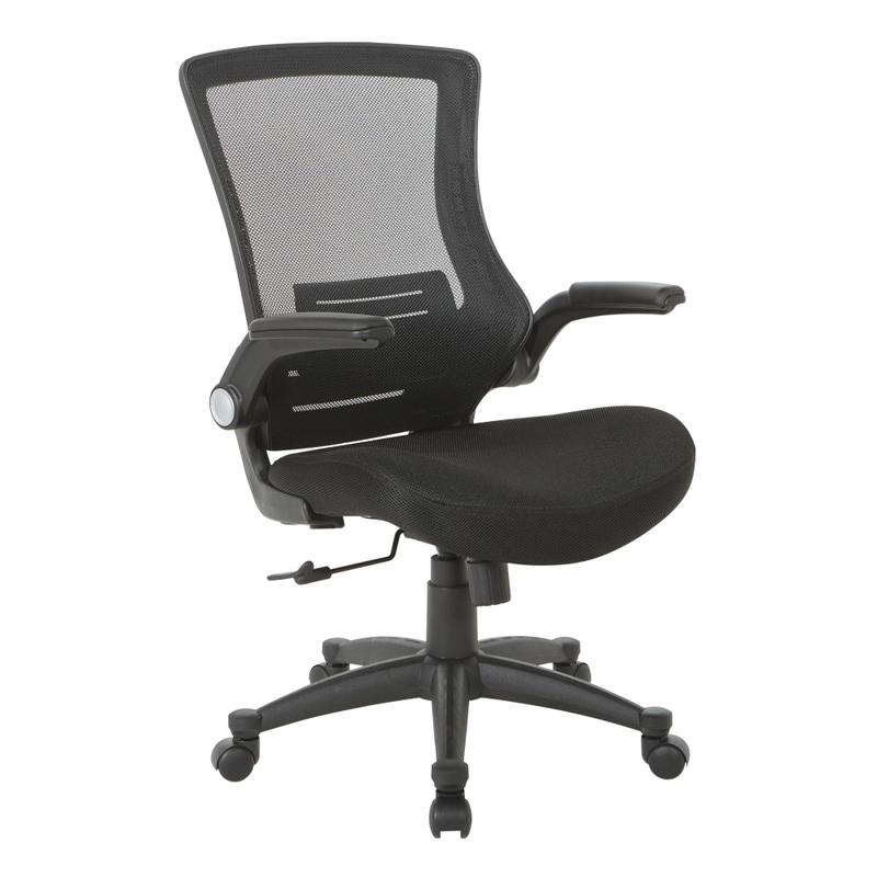 Office Star WorkSmart Manager Chair, Black/Silver MPN:EM60926P-3M
