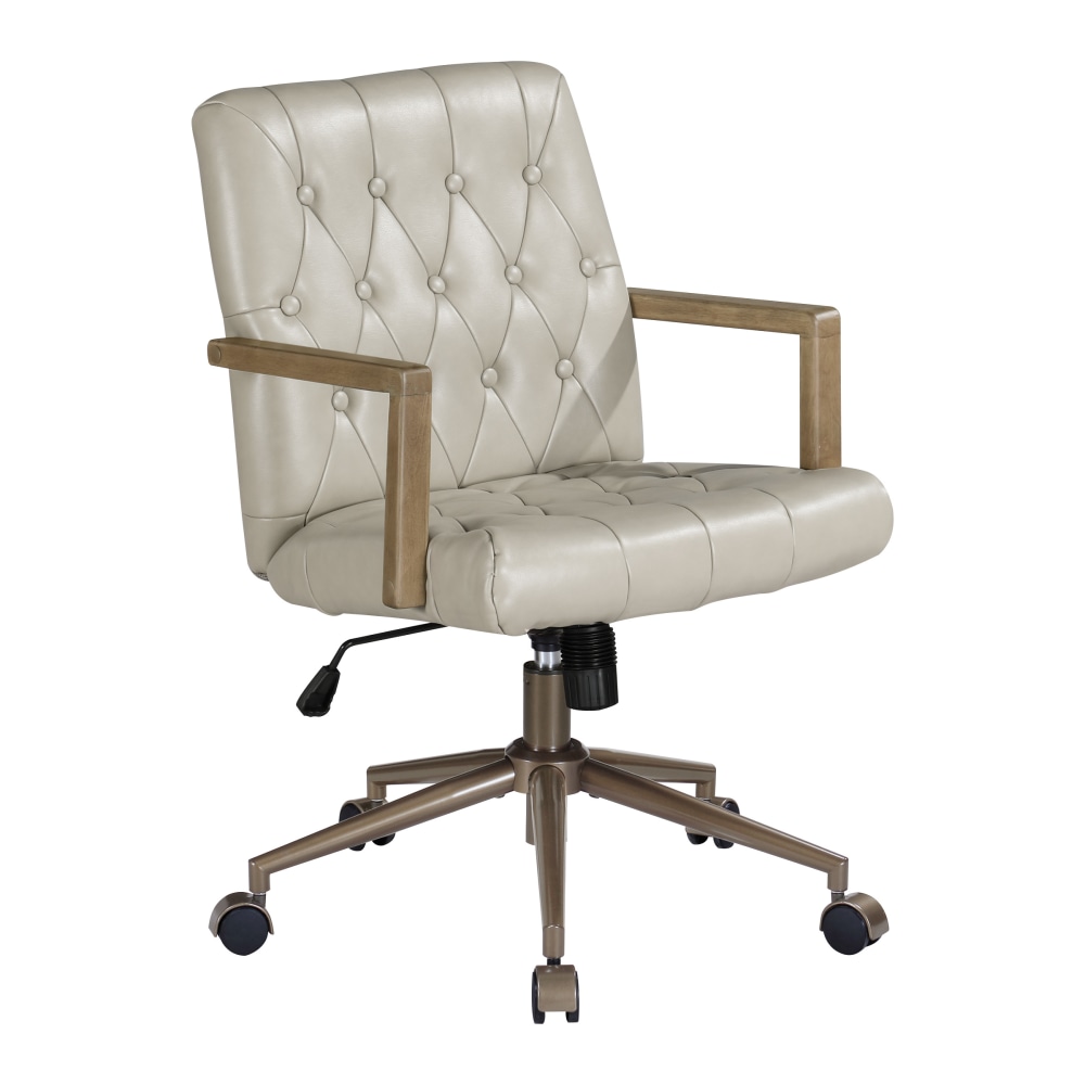 Office Star Waltham Faux Leather High-Back Executive Office Chair, Taupe MPN:WLM-BPU21