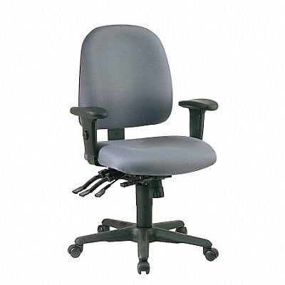 Desk Chair Fabric Gray 17 to 21 Seat Ht MPN:43808-226