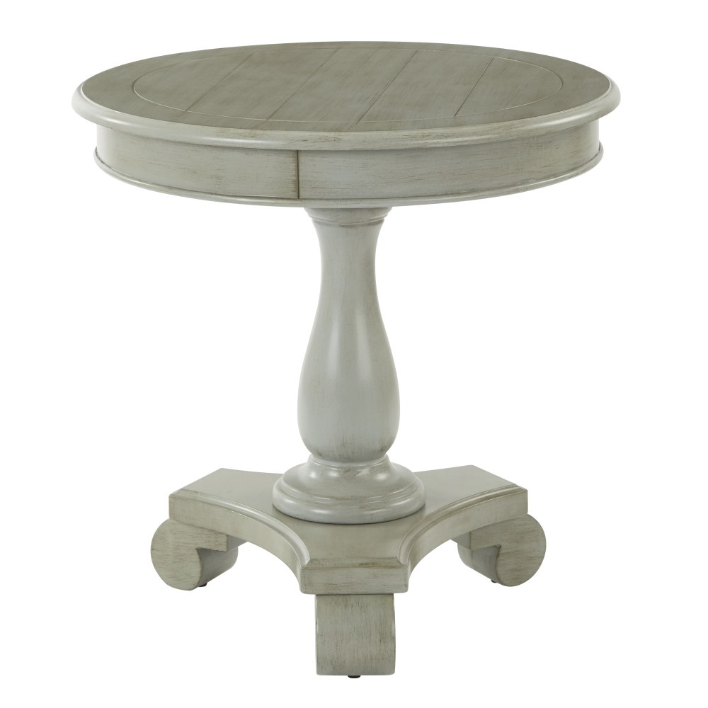 Office Star 425 Series Avalon Round Accent Table, 26-1/2inH x 26inW x 26inD, Antique Gray MPN:BP-AVLAT-YM19