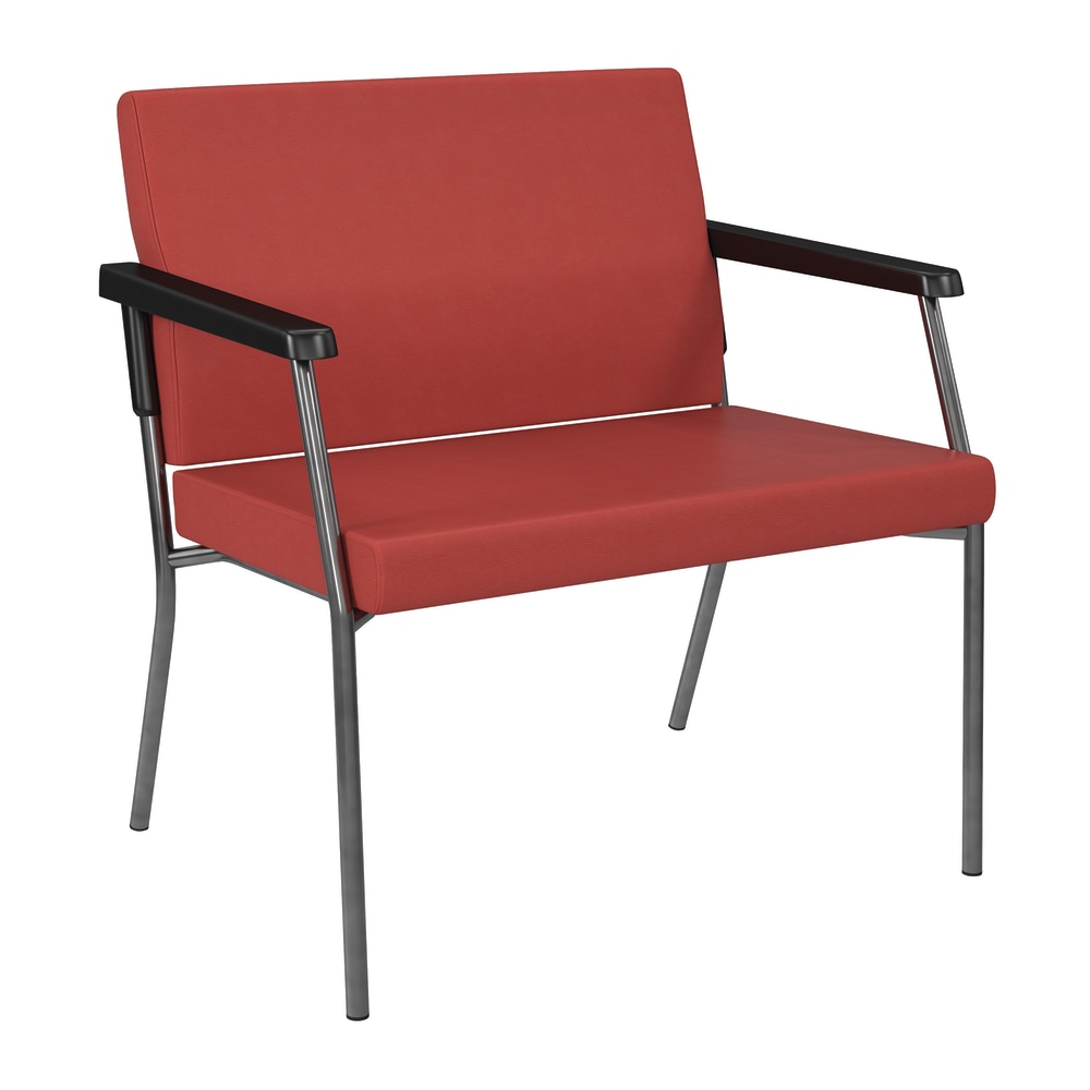 Office Star Worksmart 29in Bariatric Big & Tall Guest Chair, Lipstick/Gunmetal Gray MPN:BC9603-R100
