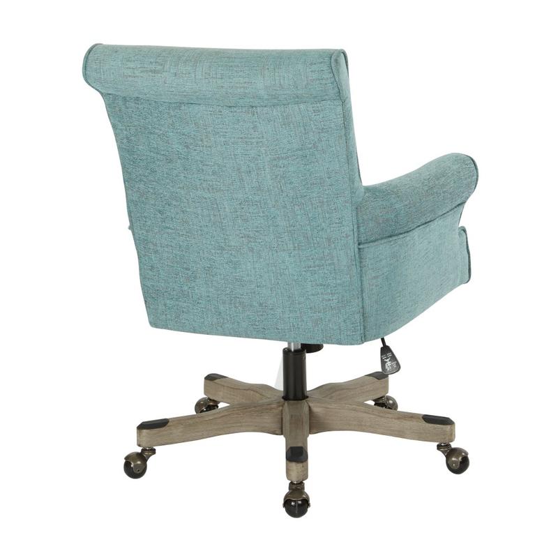 Office Star Megan Metal/Wood Office Chair, Turquoise MPN:MEGSA-MC5