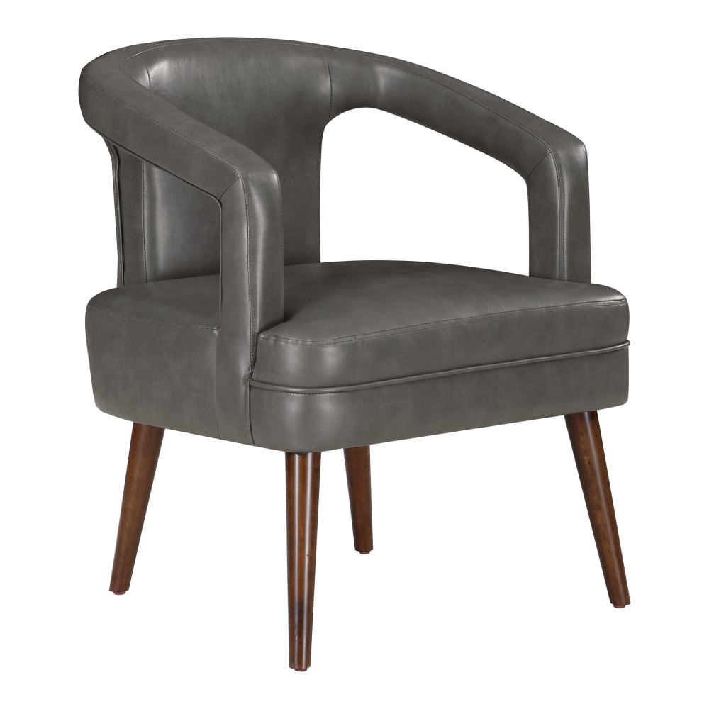 Office Star Mason Faux Leather Accent Guest Chair, Pewter MPN:MSN-PD26