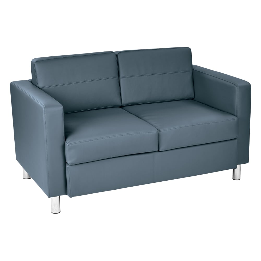 Office Star Pacific Fabric Loveseat, 29-1/2inH x 51-1/2inW x 30-1/2inD, Dillon/Chrome MPN:PAC52-R105