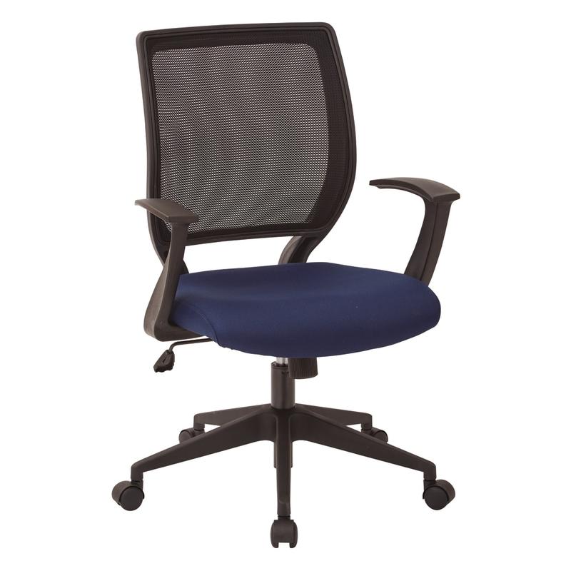 Office Star Work Smart Mesh Task Chair, Navy/Black MPN:EM51022N-225