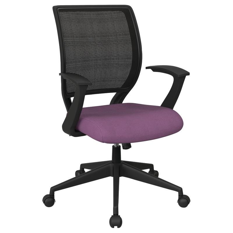 Office Star Work Smart Mesh Task Chair, Fabric Purple/Black MPN:EM51022N-512