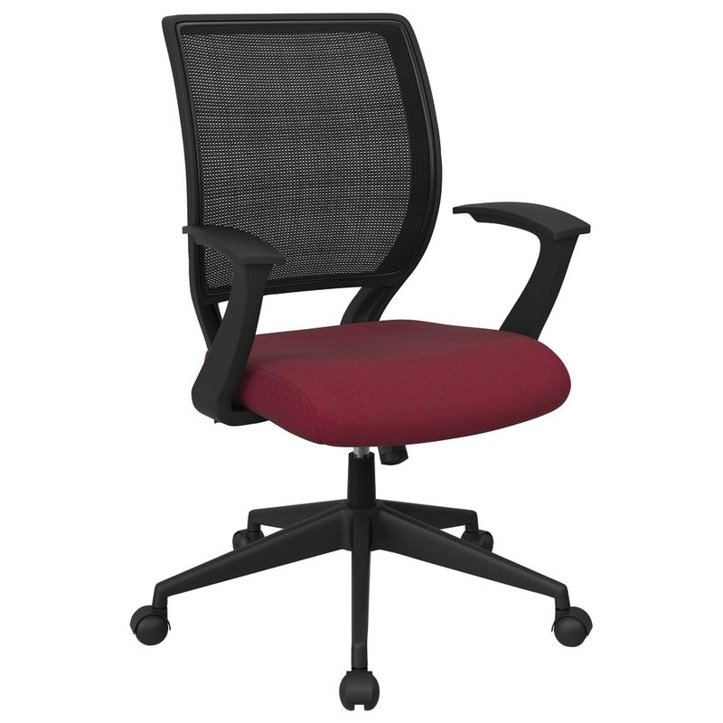 Office Star Work Smart Mesh Task Chair, Cabernet/Black MPN:EM51022N-74