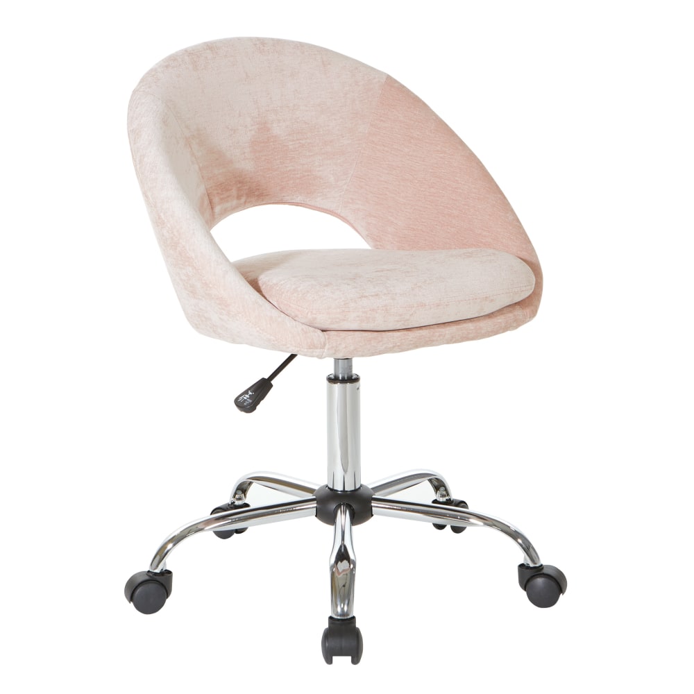 Office Star Milo Mid-Back Office Chair, Blush/Chrome MPN:ML26SA-V3