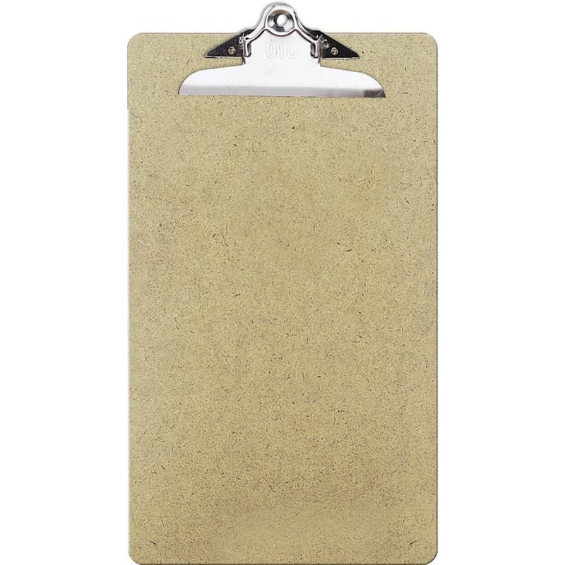 OIC 100% Recycled Hardboard Clipboard, Legal Size, 9in x 15 1/2in, Brown (Min Order Qty 34) MPN:83141