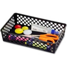Officemate Large Stackable Supply Basket Black 26202 - Pkg Qty 2