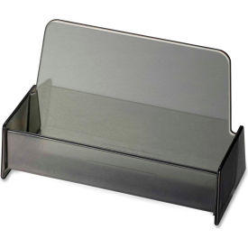 Officemate® Broad Base Business Card Holder Plastic Smoke 97833