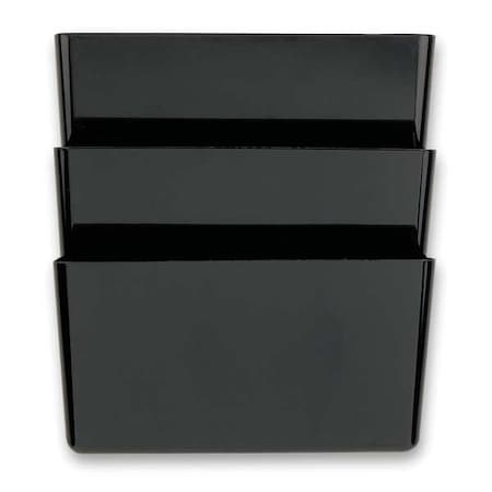 Wall Pocket, Letter, Black, 7 In H, PK3 MPN:21422