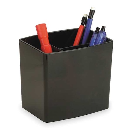 Pencil Cup, Large, Blk, Plastic MPN:22292