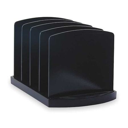 File Holder, Black, Plastic, 9 3/8 in W, 8 in L, 6 3/8 in H, 8