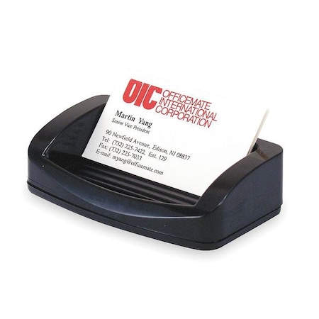 Business Card Holder, Black, Plastic MPN:22332