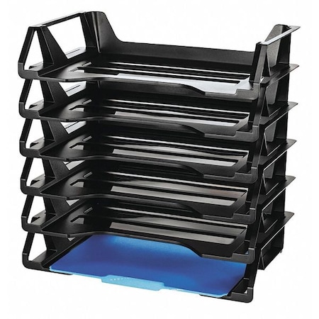 Desk Tray, Black, Plastic, 15.13